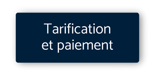 Admission & Inscription - Tarif et paiement